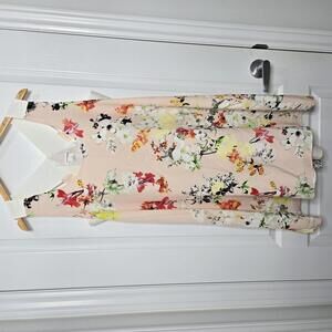 Club Monaco Floral Midi Dress - Soft Pink
